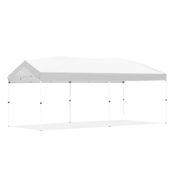 OVASTLKUY 10 ft. W x 20 ft. L White Patio Outdoor Canopy Heavy Duty Tent