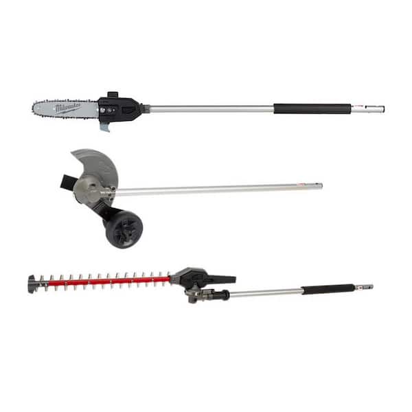 Milwaukee M18 FUEL QUIK-LOK 10 in. Pole Saw Attachment, 8 in. Edger Attachment and Hedge Trimmer Attachment (3-Tool)