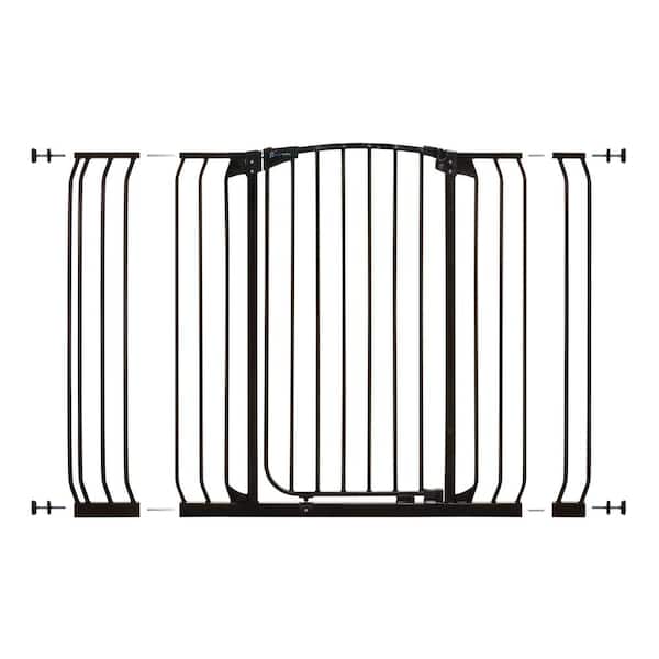 Dreambaby Chelsea 39.4 in. H Extra Tall and Extra Wide Auto-Close Security Gate in Black with Extensions