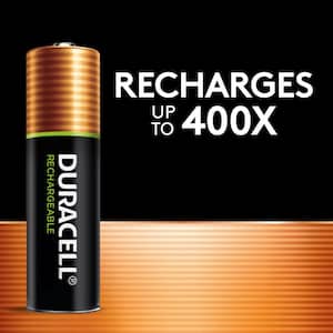 Coppertop Alkaline AA Battery Charger with 4 AA Rechargeable Batteries Included (8 Total Batteries)