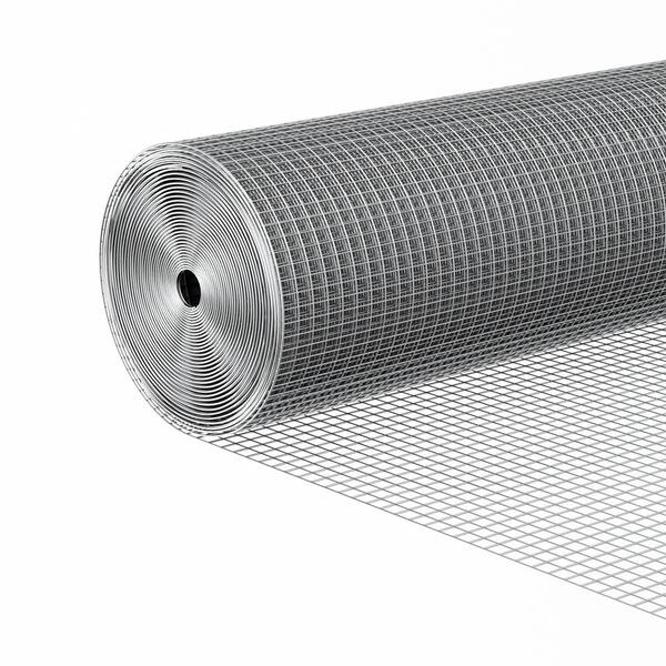 WRIGHTMASTER 1/4 in. 4 ft. x 100 ft. 23-Gauge Hot Dip Galvanized Welded Wire Fence, Chicken Coop Wire Mesh, Gopher Barrier Fence