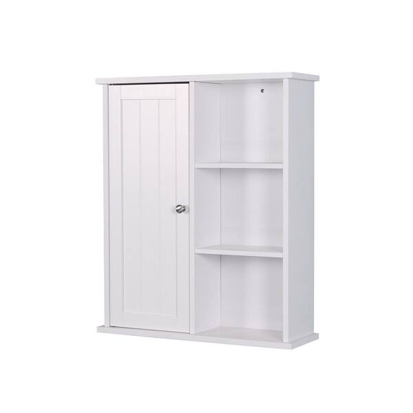 Unbranded Cutshall 23.62 in. W x 7.10 in. D x 28.00 in. H White Bathroom Wall Cabinet