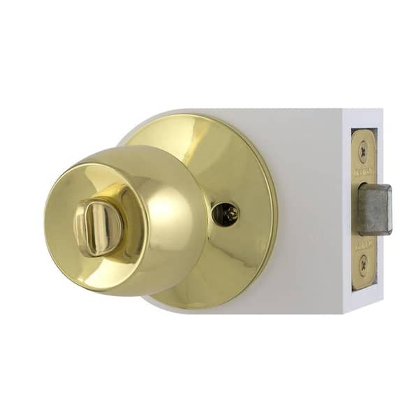 Defiant Brandywine Polished Brass Dummy Door Knob 32T8740B - The Home Depot