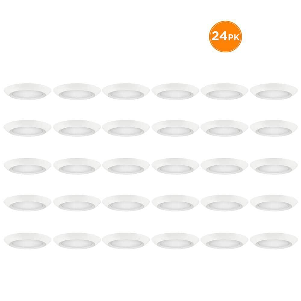 24-Pack 8 in. LED Surface Mount Downlight Flush Mount Disk Light Fixture, 900-1200-1500LM, Selectable CCT 2700K-5000K price history on PriceWatchPro