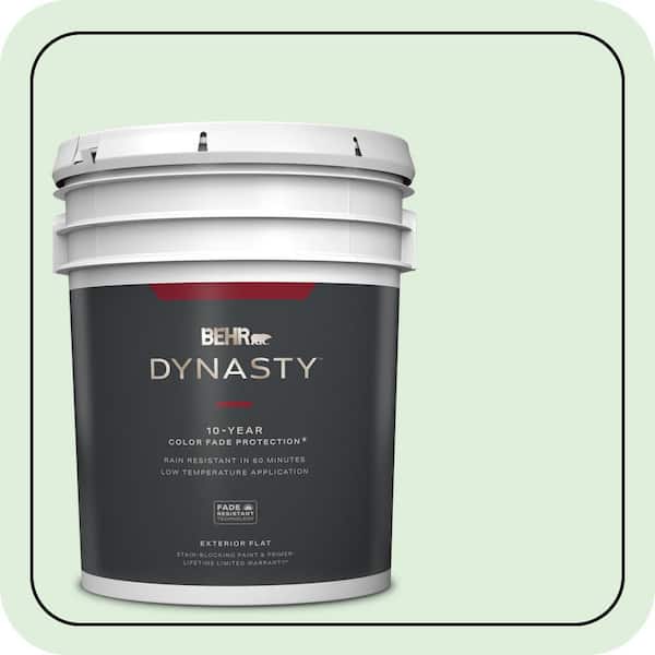 BEHR DYNASTY 5 gal. #450C-2 Breath of Spring Flat Exterior Stain-Blocking Paint & Primer