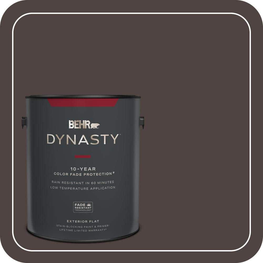 1 gal. #790B-7 Bitter Chocolate Flat Exterior Stain-Blocking Paint & Primer price history on PriceWatchPro