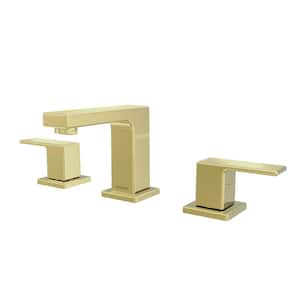 Capri 8 in. Widespread 2-Handle Bathroom Faucet in Champagne Gold