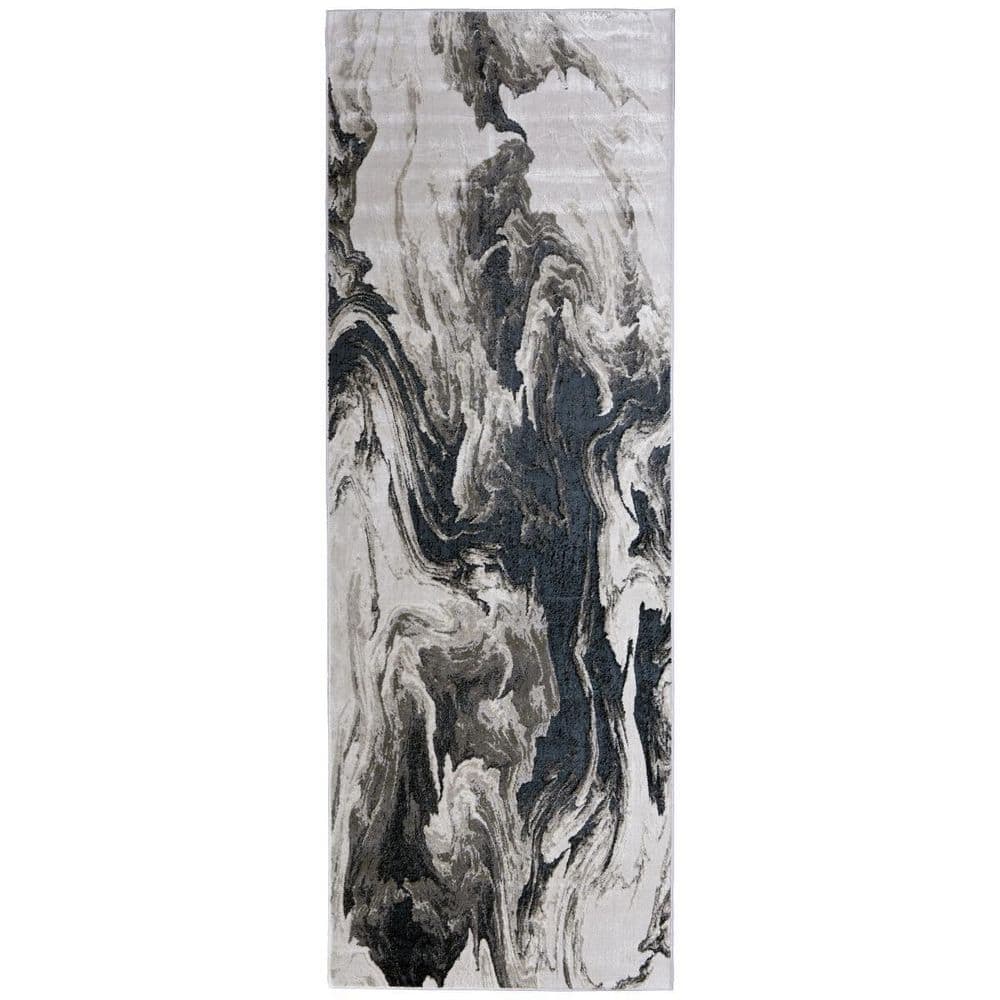 2 X 7 Ivory, Black, Taupe Abstract Runner Rug price history on PriceWatchPro