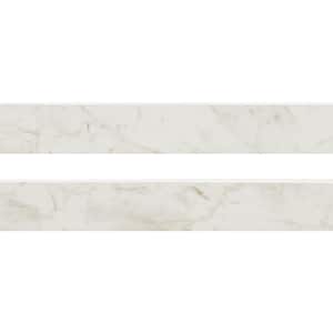 Kaya Carrara Bianco Bullnose 3 in. x 24 in. Matte Porcelain Wall Tile Trim (36 lin. ft./Case)