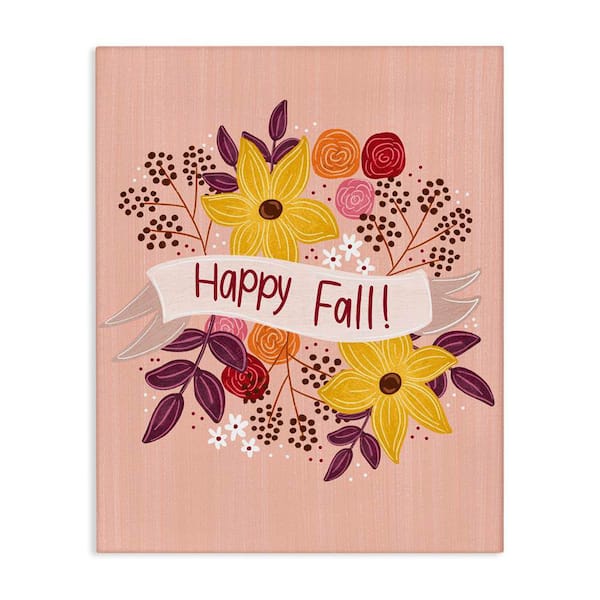 Stupell Industries Celebrate Floral Fall by Emily Cromwell Unframed Nature Graphic Art Print 20 in. x 16 in.