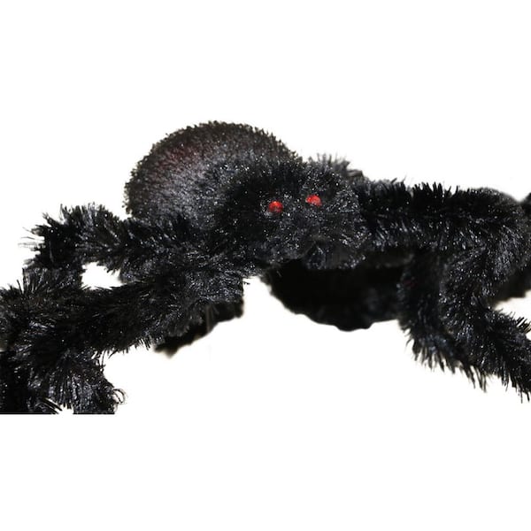 Haunted Hill Farm 25 in. Light-Up Spiders with Red LED Bodies