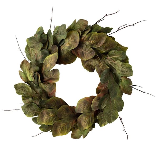 Sullivans 24 In. Artificial Mixed Fig Leaf Wreath 03011wr - The Home Depot