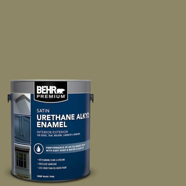 BEHR PREMIUM 1 gal. PPU923 Oregano Spice Urethane Alkyd Satin Enamel