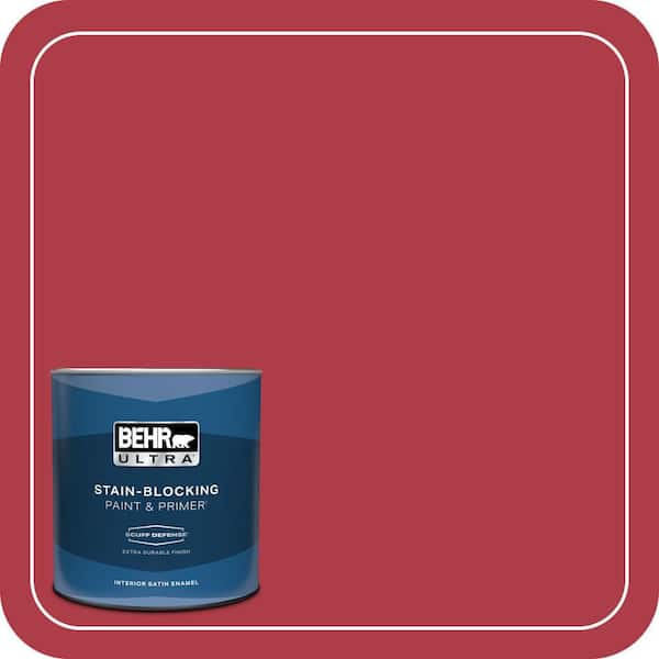 BEHR ULTRA 1 qt. #140B-7 Frosted Pomegranate Extra Durable Satin Enamel Interior Paint & Primer