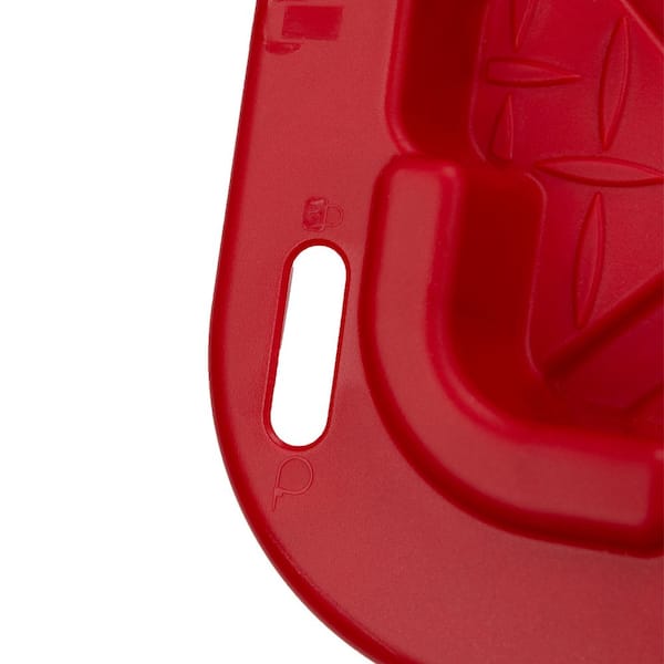 17 Gal. Tough Storage Tote in Clear with Red Lid