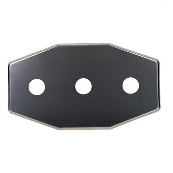 JONES STEPHENS 7-1/4 in. H x 13 in. W Stainless Steel Three-Hole Tub/Shower Remodeling/Repair Cover Plate