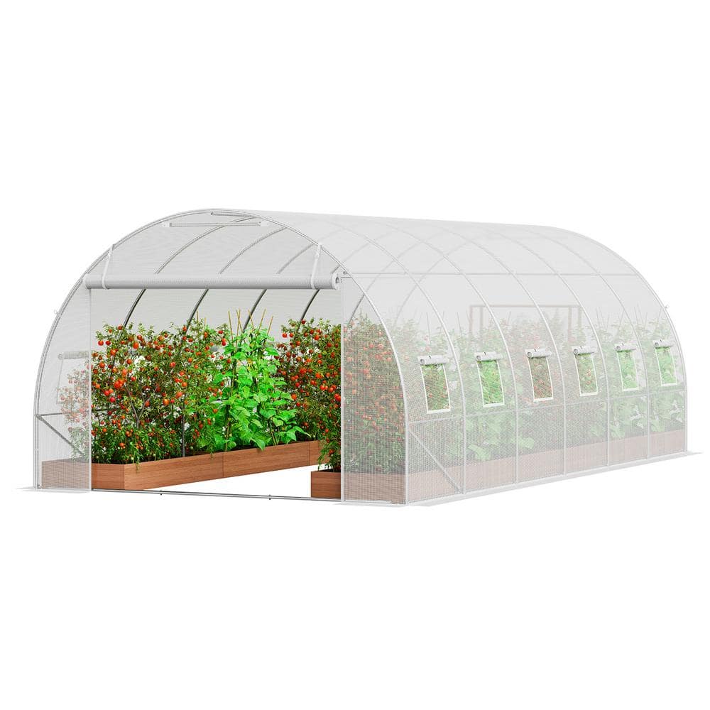 ①サウナテントQuadrangular Greenhouse VEVOR Walk-in Tunnel Greenhouse 19.4 x 9.7 x 6.5 ft. Hoop
