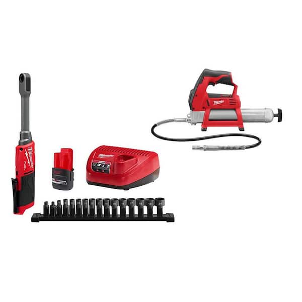 M12 FUEL 12V Lithium-Ion 3/8 in. & 1/4 in. Brushless Compact Cordless Ratchet with Extended Reach