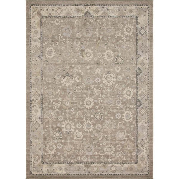 Unique Loom Penrose Krystle Beige Brown 10 ft. x 14 ft. Area Rug