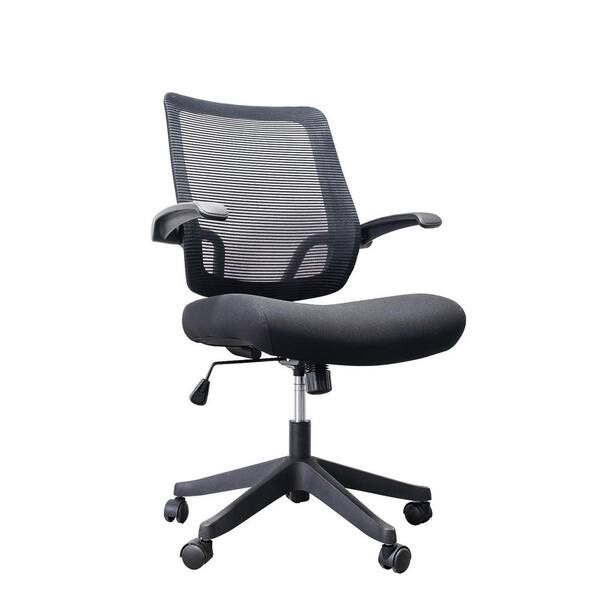 Boyel Living Modern Style Black High Back Fabric Executive Computer Desk Chair with Lumbar Support