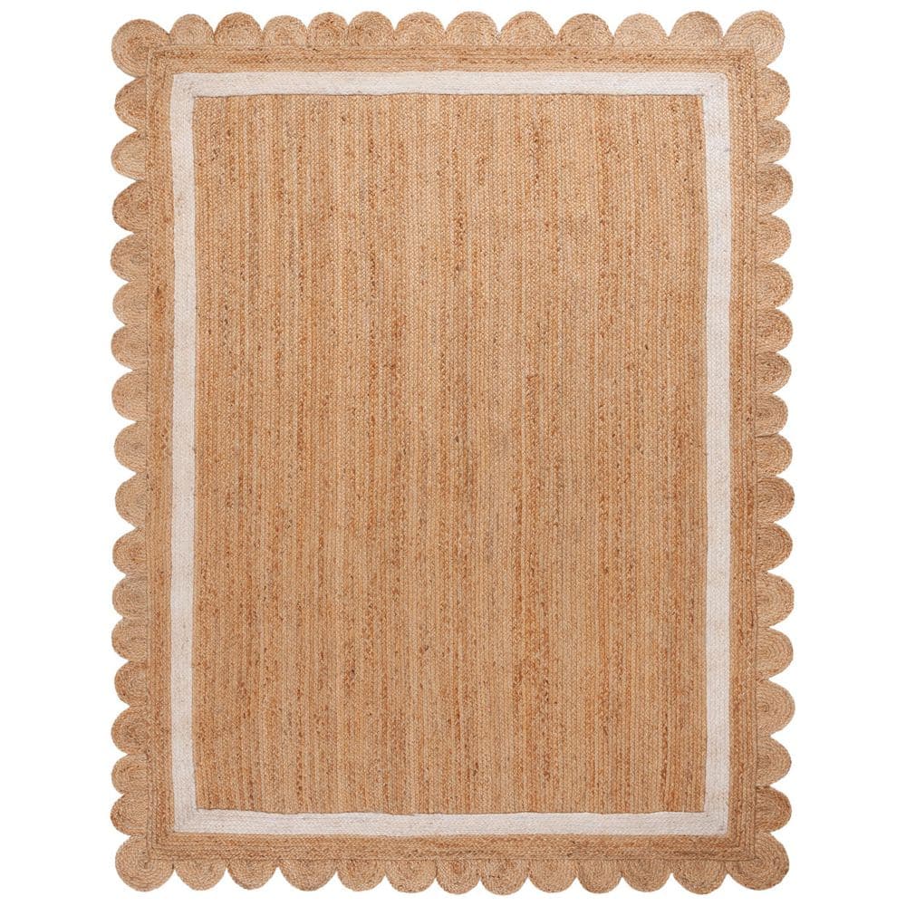 Natural Fiber 8 ft. x 10 ft. Natural/Ivory Solid Color Area Rug