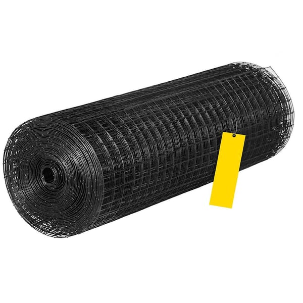 0.06 in. x 2 ft. x 50 ft. Hardware Cloth 1 in. x 1 in. Mesh Galvanized Steel Vinyl Coated 16 Gauge Welded Wire, Black