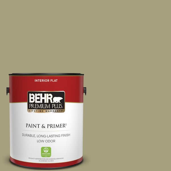 BEHR PREMIUM PLUS 1 gal. #S350-4 Sustainable Flat Low Odor Interior Paint & Primer
