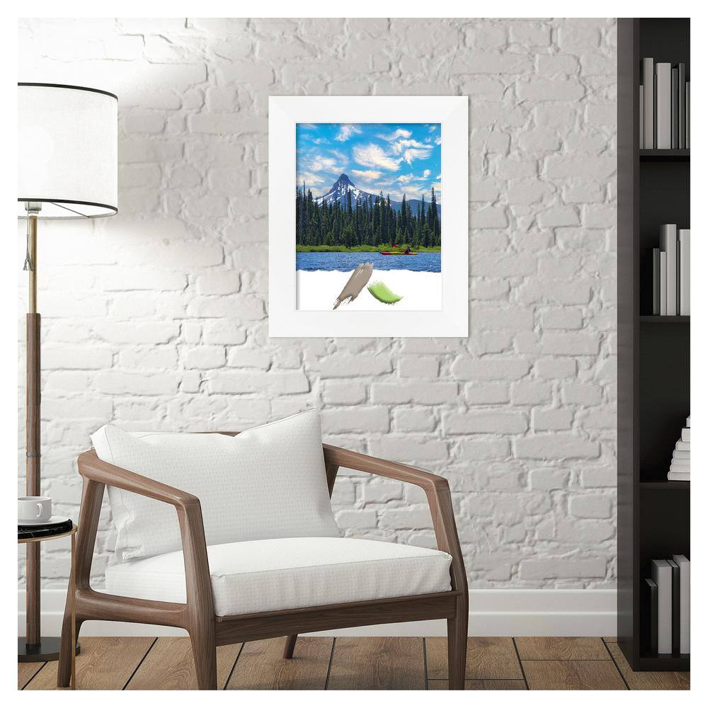 White 11x14 Polystyrene Narrow Wall Photo Frame