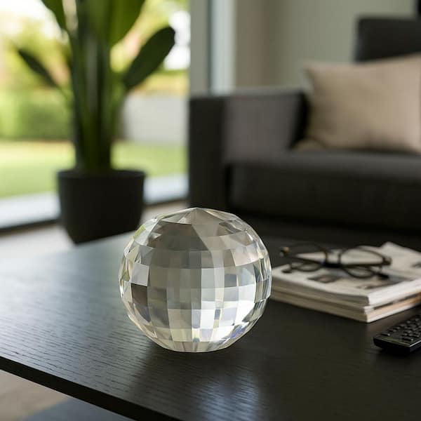 Clear 5 in. Crystal Elegant Round Orb