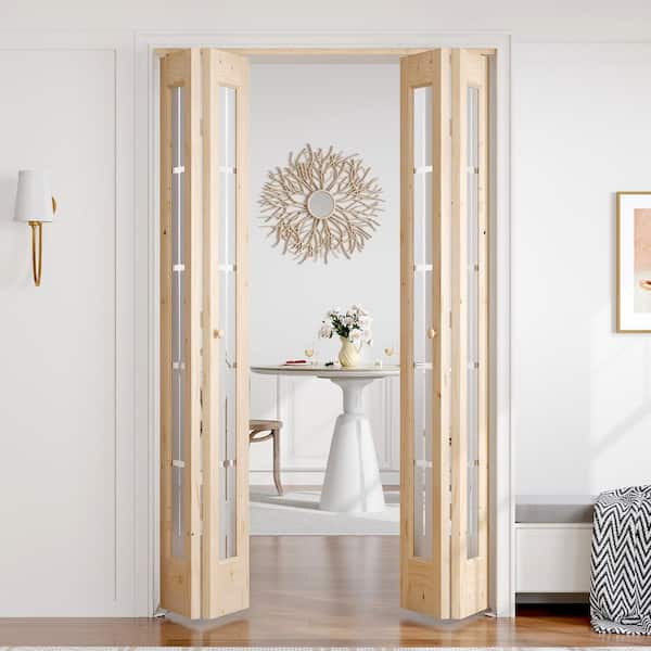 easelife 48 in. x 80 in. 3/4 Lite Frosted Glass Preassembled Solid