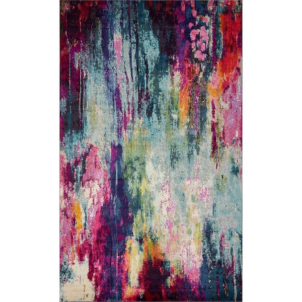 Unique Loom Joyous Chromatic Area Rug - 4' x 6' Multi