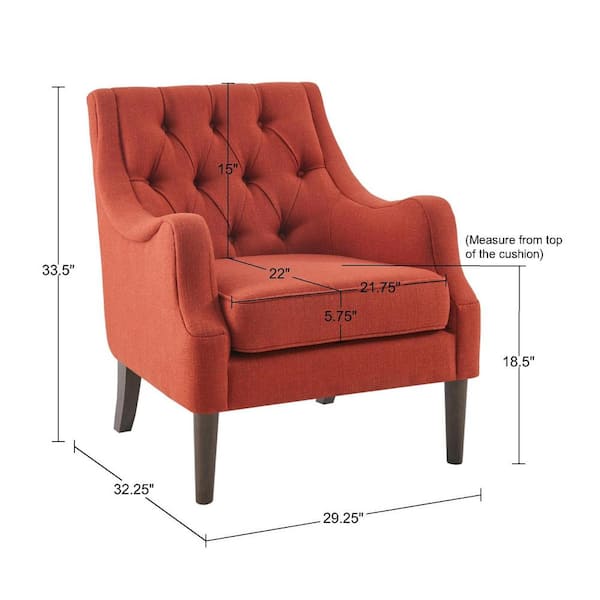 Clarinda accent best sale chair orange