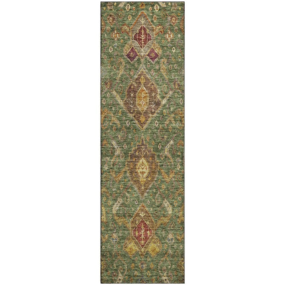 Mayfield Premium Machine Washable Abstract AMF2306 Fern 2 ft. x 7 ft. Runner Rug price history on PriceWatchPro
