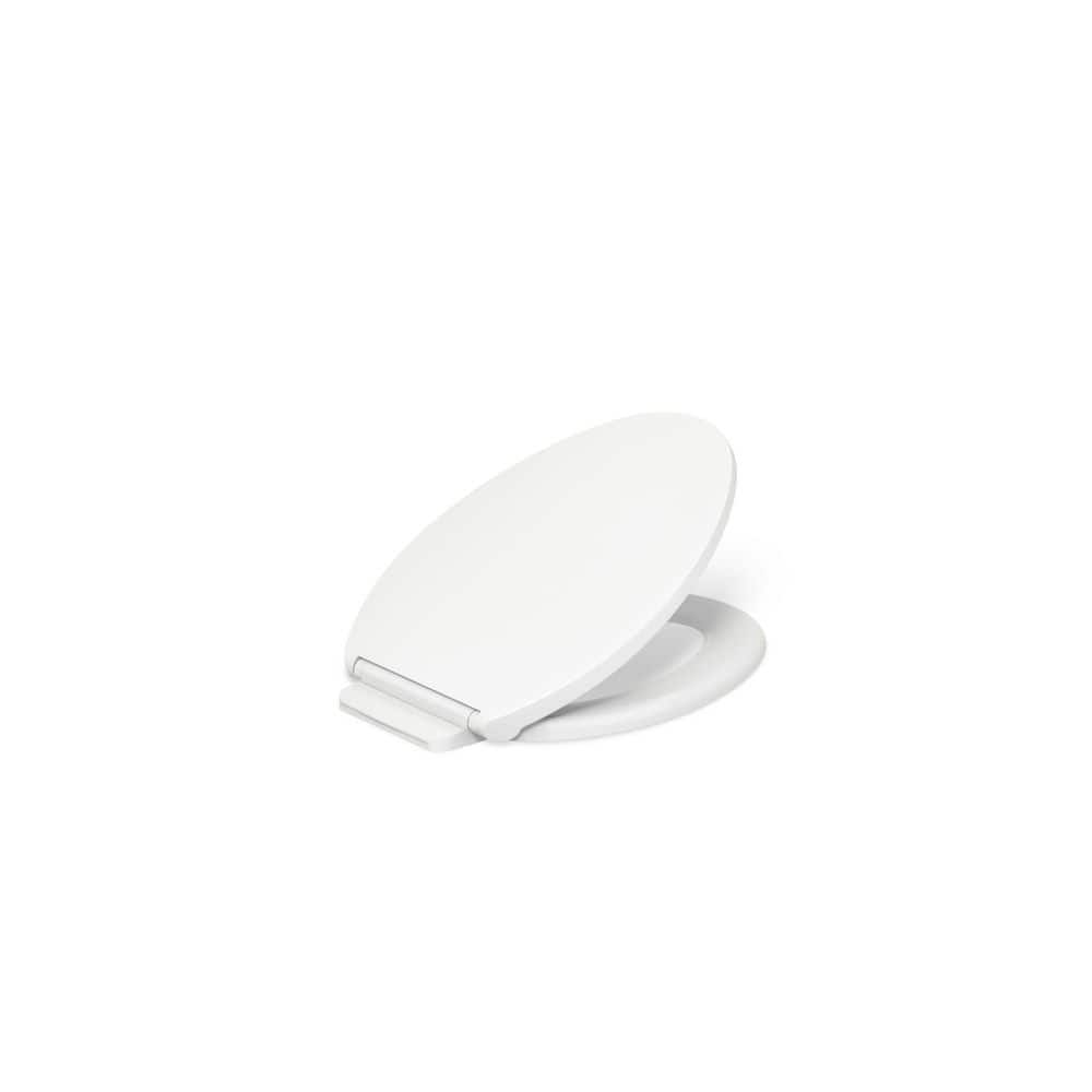 White Quiet-Close Elongated Toilet Seat with ReadyLatch
