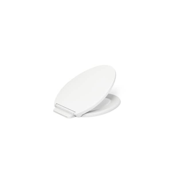 Glissade ReadyLatch Quiet-Close Elongated Front Toilet Seat in White