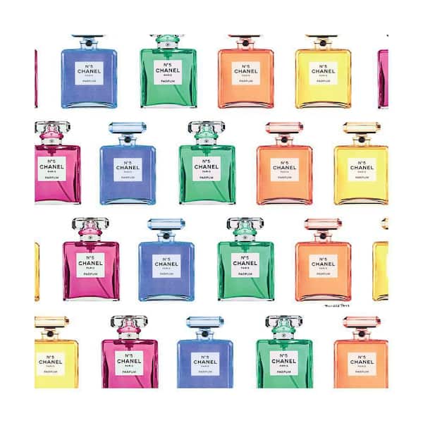 VENICE BEACH Collections Colorful Fashion Perfume Bottles by Fairchild Paris 1 Piece Unframed Canvas Drawing Print 30 in. x 30 in.