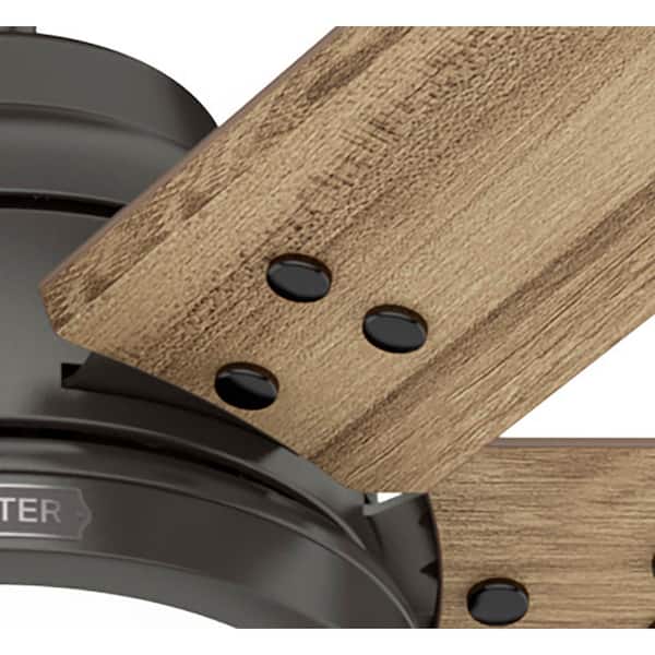 Hunter - Hunter 60 in. Gravity Wi-Fi ENERGY STAR Noble Bronze Smart Ceiling Fan with LED Light Kit and Handheld Remote