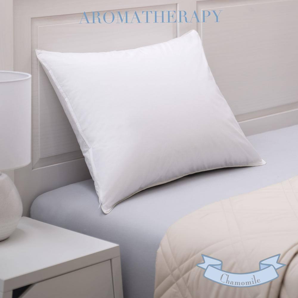 Chamomile Scented Cotton King Pillow Protector with Zipper