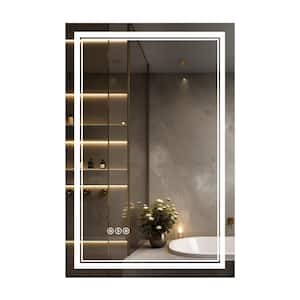 36 in. W x 24 in. H Rectangular Frameless Anti-Fog LED Light Wall Bathroom Vanity Mirror Front Light