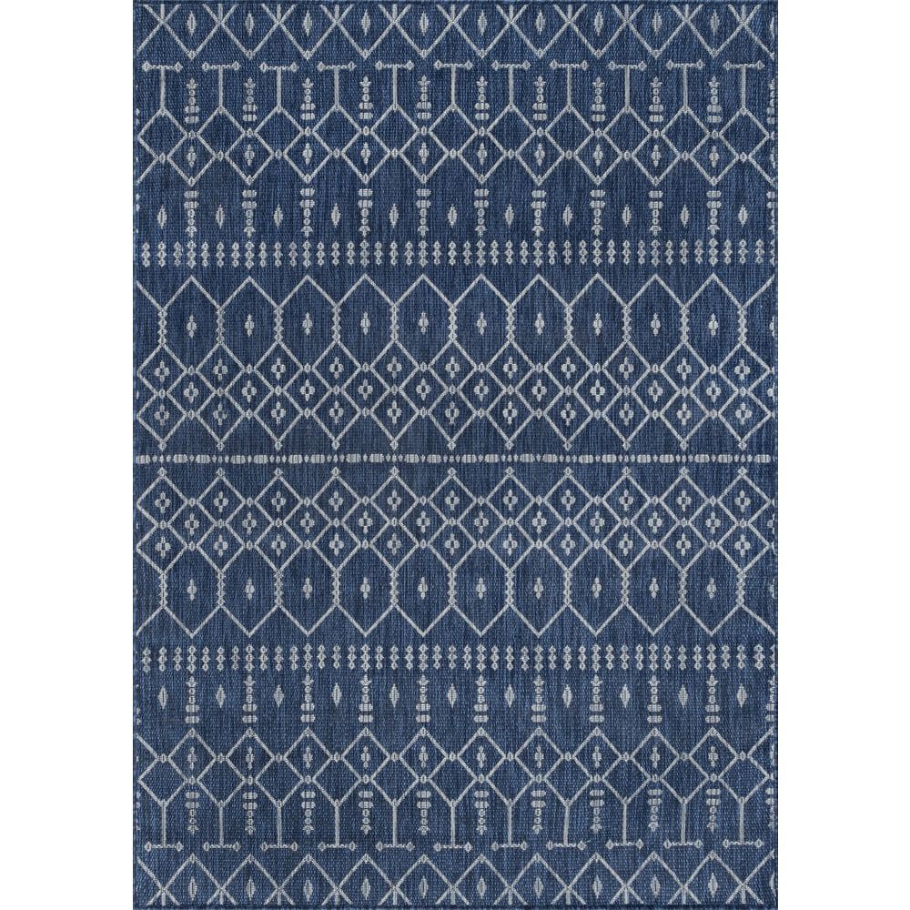 Veranda Geometric Navy 5 ft. x 8 ft. Indoor/Outdoor Area Rug price history on PriceWatchPro