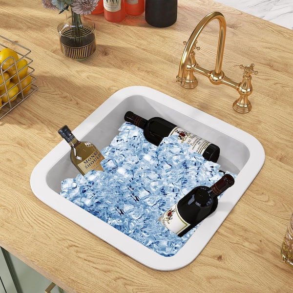 NTQ 19 in. White Kitchen Sink Drop-in/Undermount Kitchen Sink