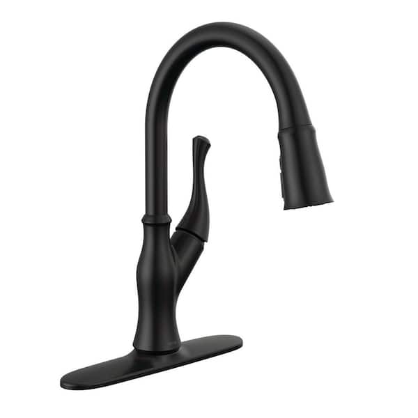 Delta Ophelia Single-Handle Pull Down Sprayer Kitchen Faucet in Matte Black