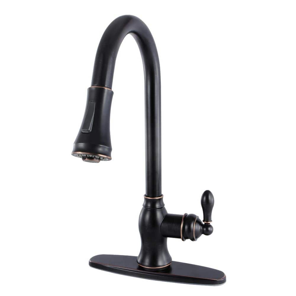 American Classic 16.94 in. H Pull Down Sprayer Kitchen Faucet with Swivel Spout in Naples Bronze price history on PriceWatchPro