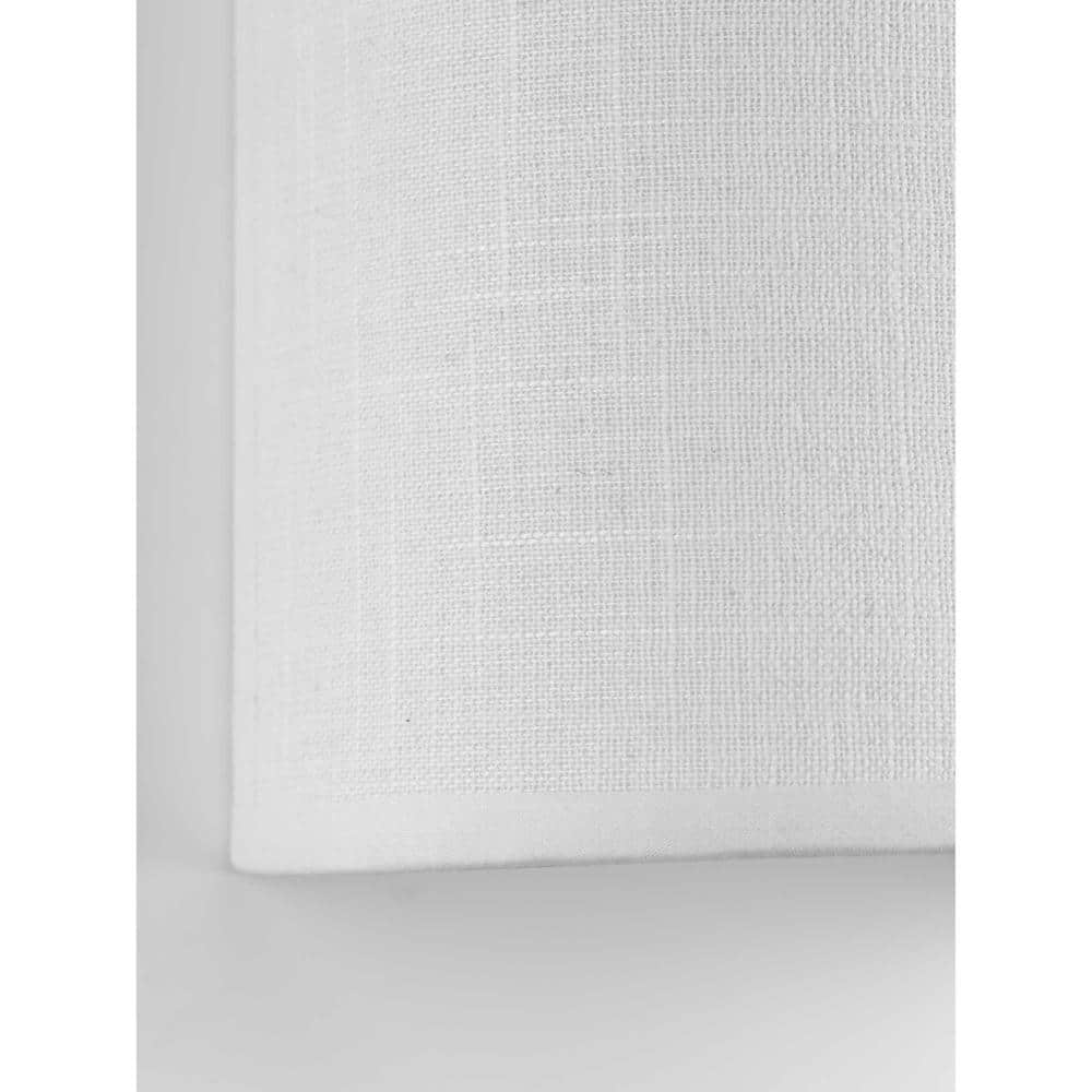Elegant White LED Wall Sconce with Summer Linen Shade