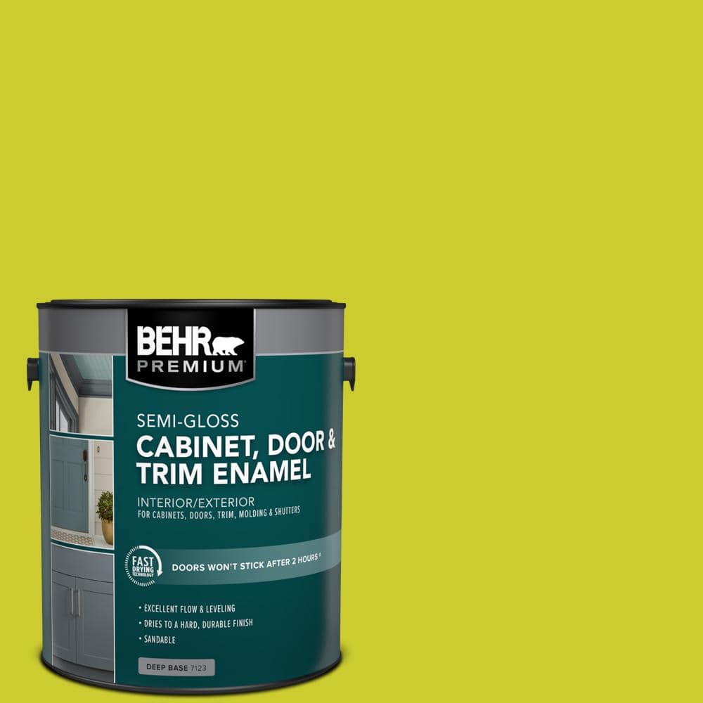 1 gal. #S-G-400 Lime Pop Semi-Gloss Enamel Interior/Exterior Cabinet, Door & Trim Paint price history on PriceWatchPro