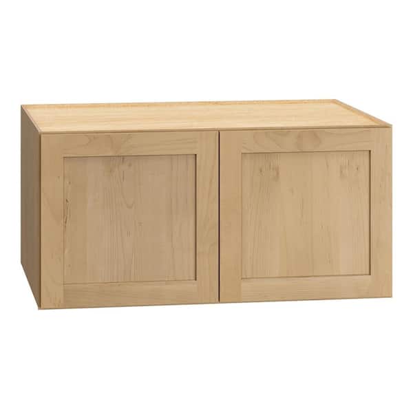 QuickShip Cottage 37 in. W x 24 in. D x 18 in. H Assembled Plywood Shaker Wall Bridge Kitchen Cabinet in Canopy