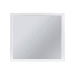 1 in. x 39 in. Sq. Wooden Frame White Dresser Mirror