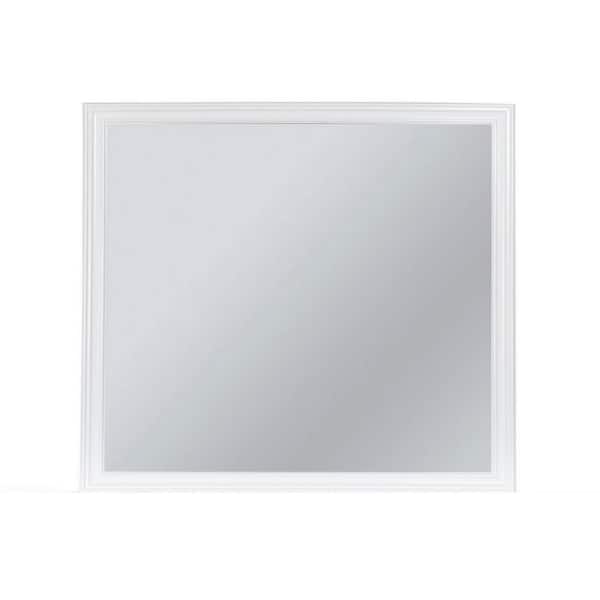 1 in. x 39 in. Sq. Wooden Frame White Dresser Mirror
