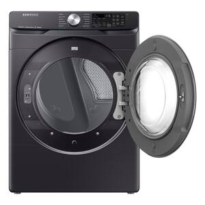 7.5 cu. ft. Smart Stackable Vented Electric Dryer with Steam Sanitize+ in Fingerprint-Resistant Black Stainless Steel