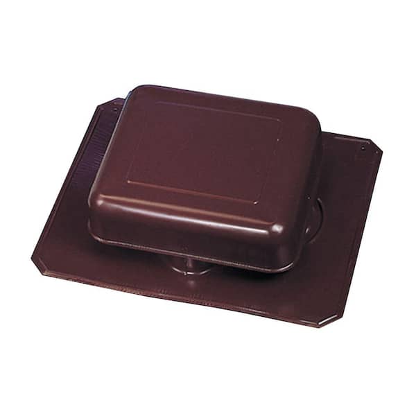 Master Flow 50 sq. in. NFA Brown Aluminum Square-Top Roof Static Vent (Carton of 10)